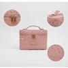 Custodia Trucco Rigida Borsa Cosmetica Rigida con Manico Zip Completa per