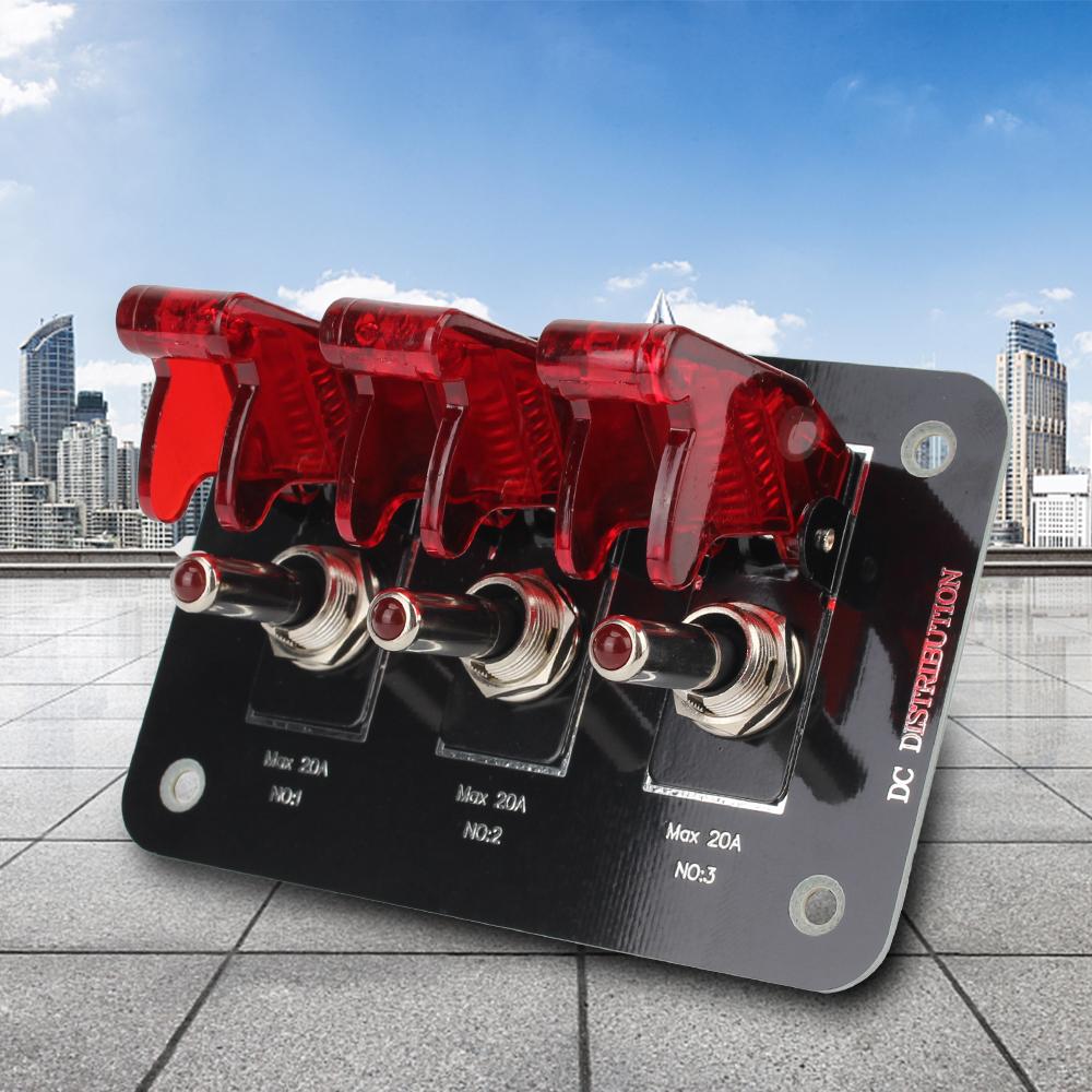 

Панель переключателя зажигания DC 20A Панель тумблера 12-24 В для автомобиля-фургона с предохранителем