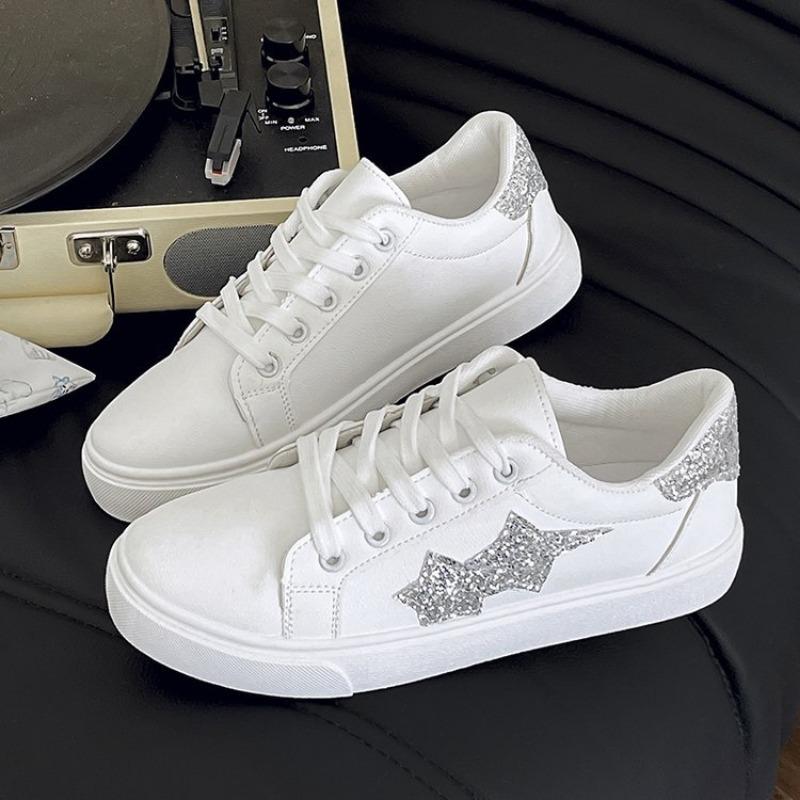 Fashion Women Sneakers New Spring Outdoor Women Flat Sole Shoes with Lace Up Sports Fashion Casual Sneakers Little White Shoes Female