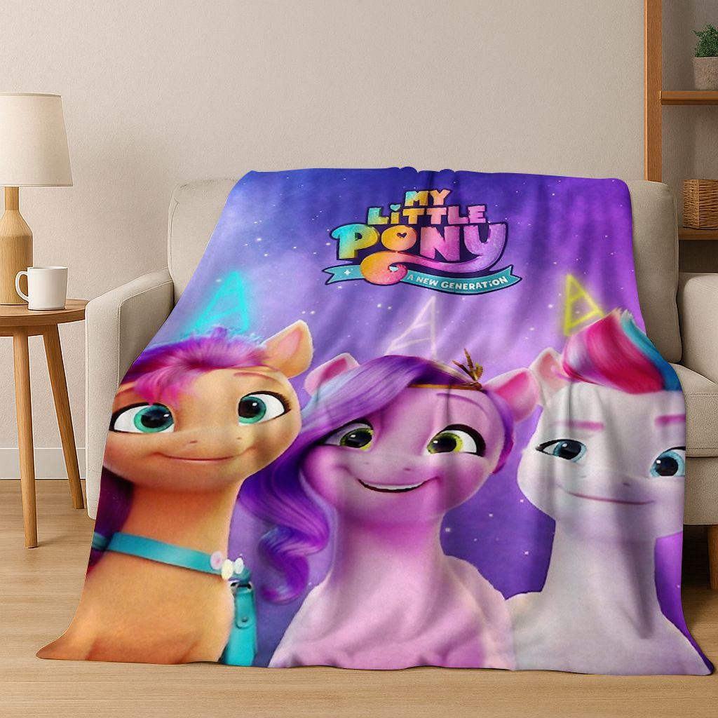 26 Style My Little Pony Unicorn Cartoon Flannel Blanket,Warm and Cozy Soft Throw Blanket for Home Bedroom Bed Sofa Cover Kids
