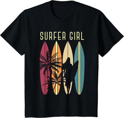 Surfer Girl Surfbrett Surfen Frauen Mädchen Surf Ozean Surfen T-Shirt Streetwear Herren Kleidung Oberteile Grafik T-Shirts Camisas