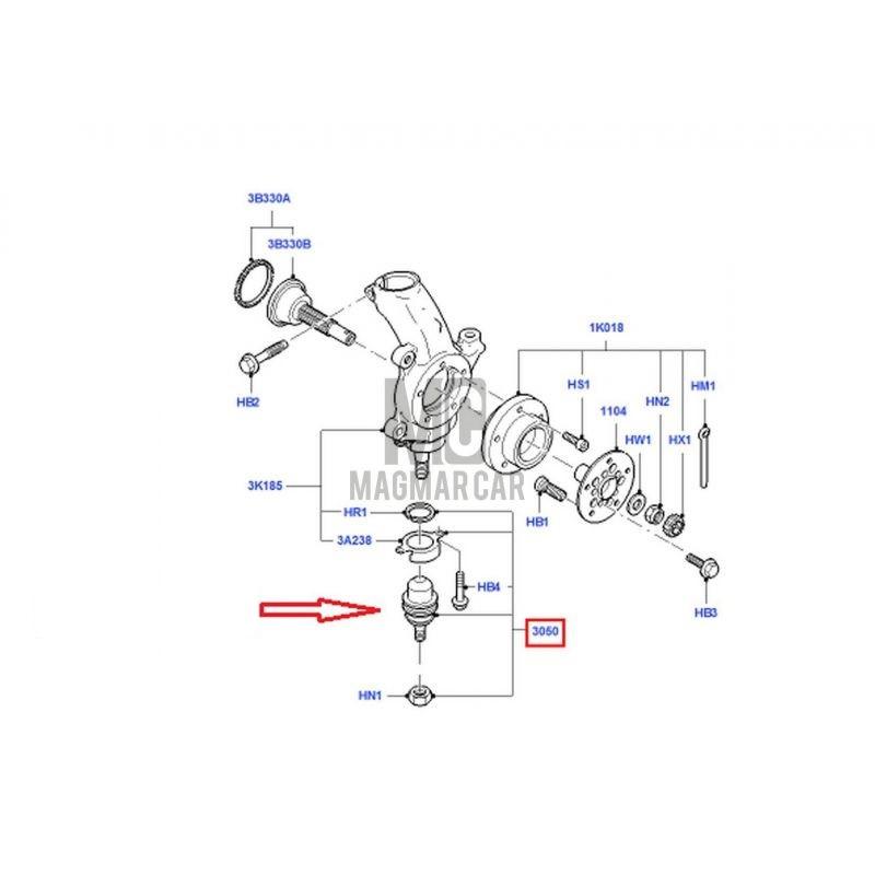 Press Puller for installing and removing pins Ford Transit Tourneo Connect