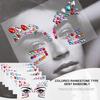 Adesivo per tatuaggio in cristallo Glitter Eyeliner Sopracciglio Trucco Viso Occhi Diamante Tatuaggio temporaneo Adesivi per eyeliner 3D con strass rock