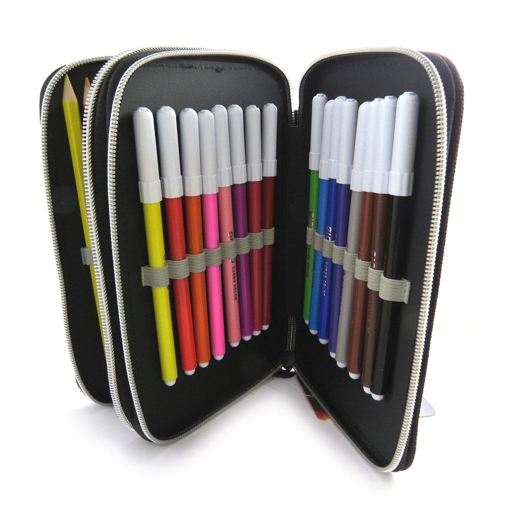 STAR WARS [N1375] - 'Star Wars' Filled Pencil Case 3 Compartments (20x12x6 Cm)