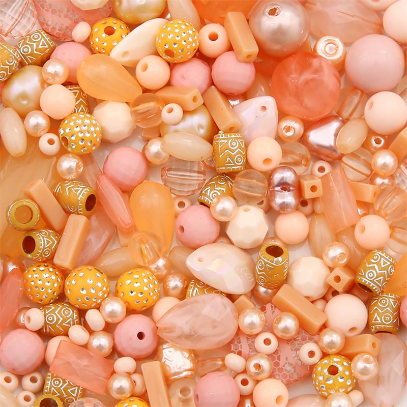 Bulk Colorful Acrylic Beads Assorted, 640-1600 Pcs for DIY Jewelry Craft