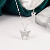 Ladies Elegant Crystal Butterfly Pendant Necklace
