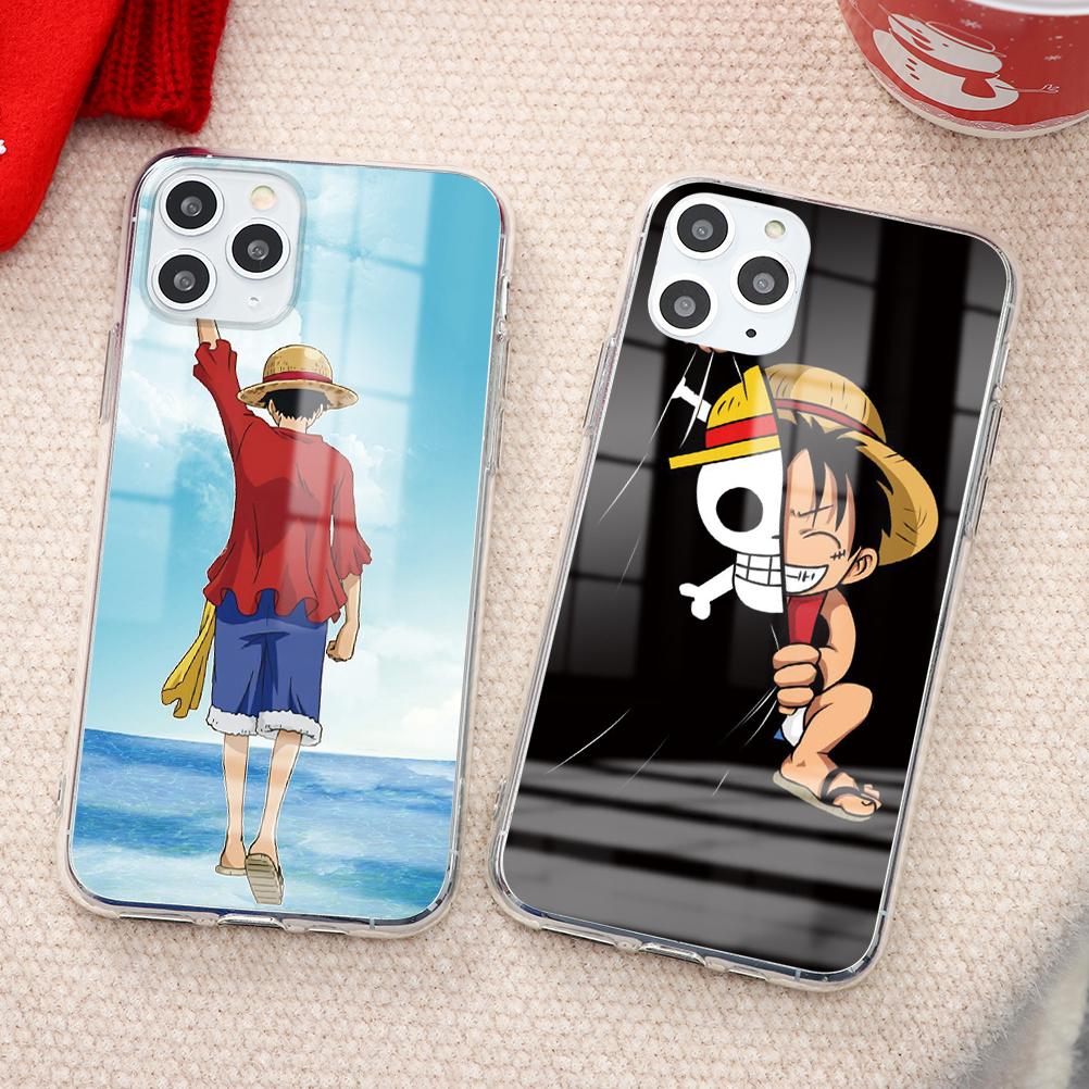 Cartoon Japan Anime One Piece Phone Case Para Iphone 11 12 Pro Max X Xr 6