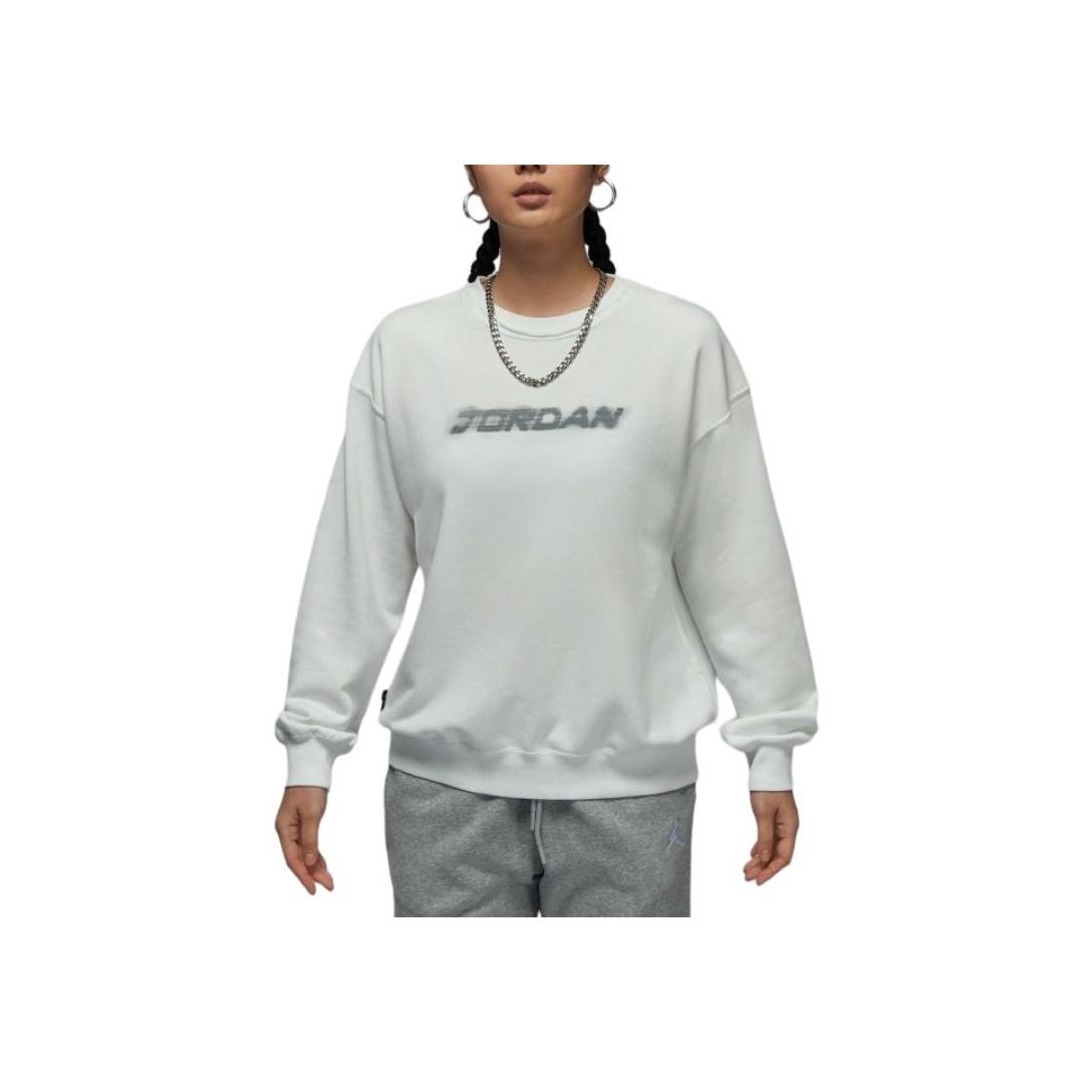 Jordan Brkln Flc Ft Crew 24 Gc Sports Round Neck Pullover Long Sleeve Sweatshirt Women sweatshirt White HV8954121 S