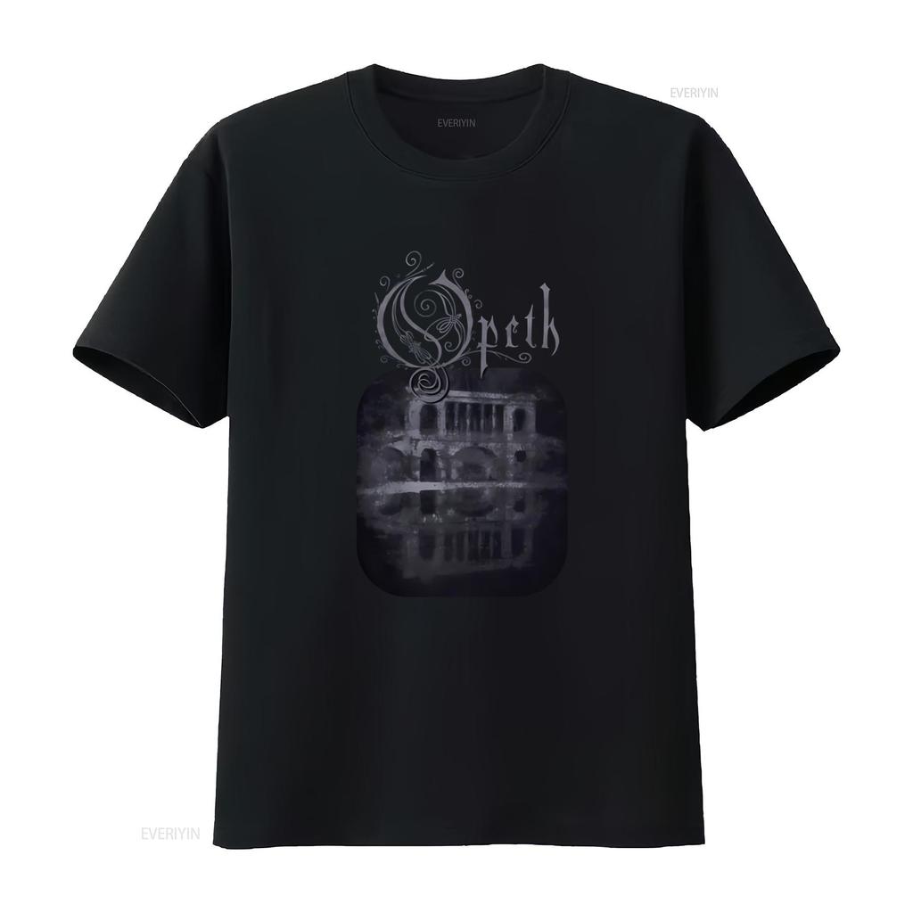 Opeth Cementerio Metal Música Banda Camiseta Negra Roja Mediana M Diseño Gótico vintage Lavada Transpirable moda Unisex Casual