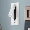Oeny Light Luxury Bedside Reading Wall Lamp with USB-C
