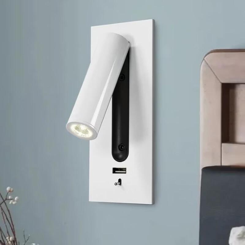 Oeny Light Luxury Bedside Reading Wall Lamp with USB-C