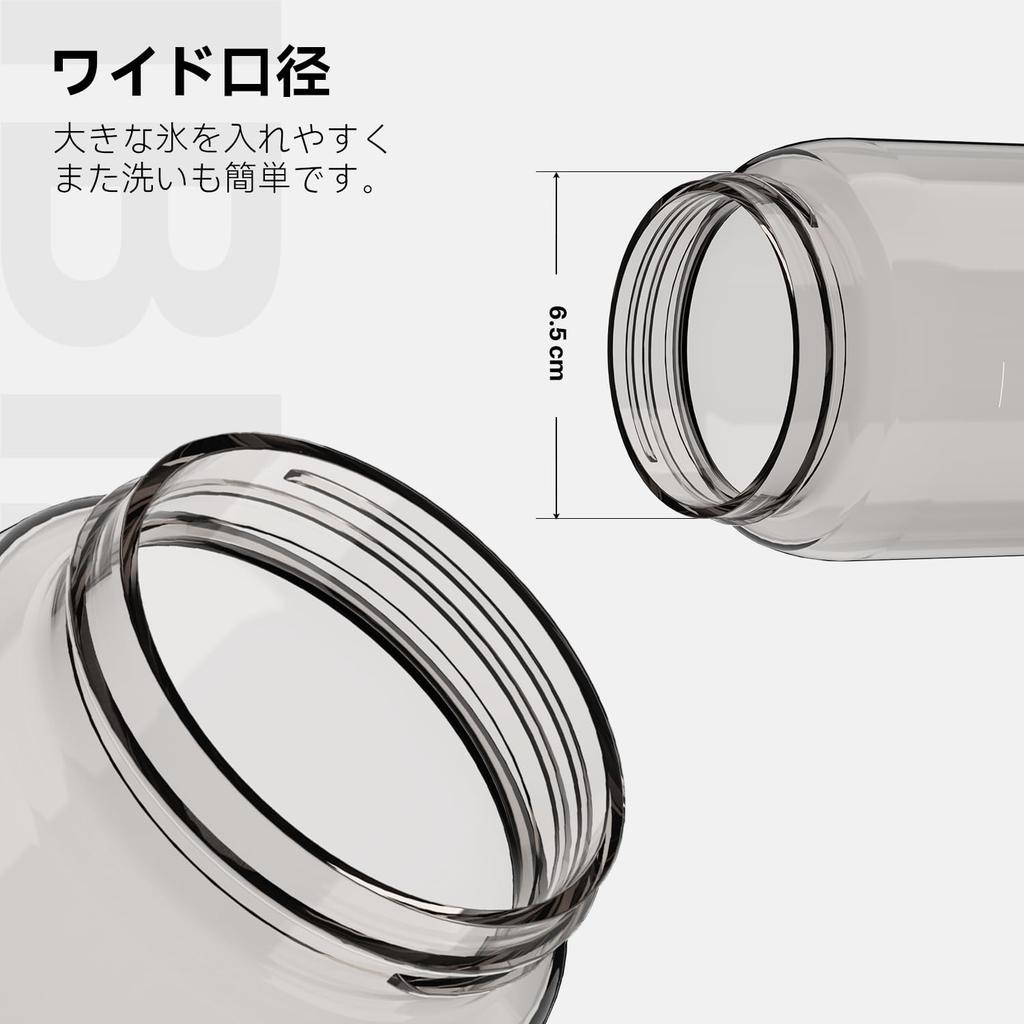 SANTECO Water Bottle, 1000ml, Direct Drinking, 1 Liter, Made with US Tritan, BPA-Free, Ultra-Lightweight, Portable, Stylish, Easy To Clean, with