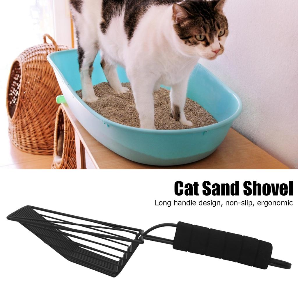 Reusable Metal Cat Litter Sand Scoop Sifter Shovel Pet Cat Cleaning Supplies Black