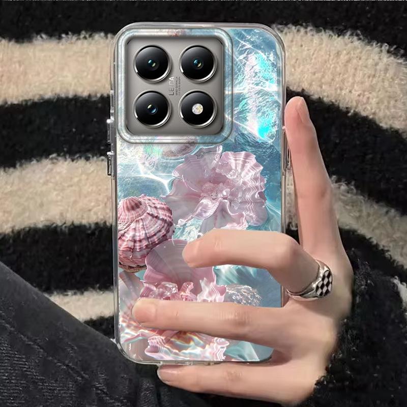 Summer Seashell Seaside Wave Beach Girls Women Phone Case For Xiaomi 14T 13T Pro 14Tpro 11 Lite 5G NE Shockproof Fundas Cover