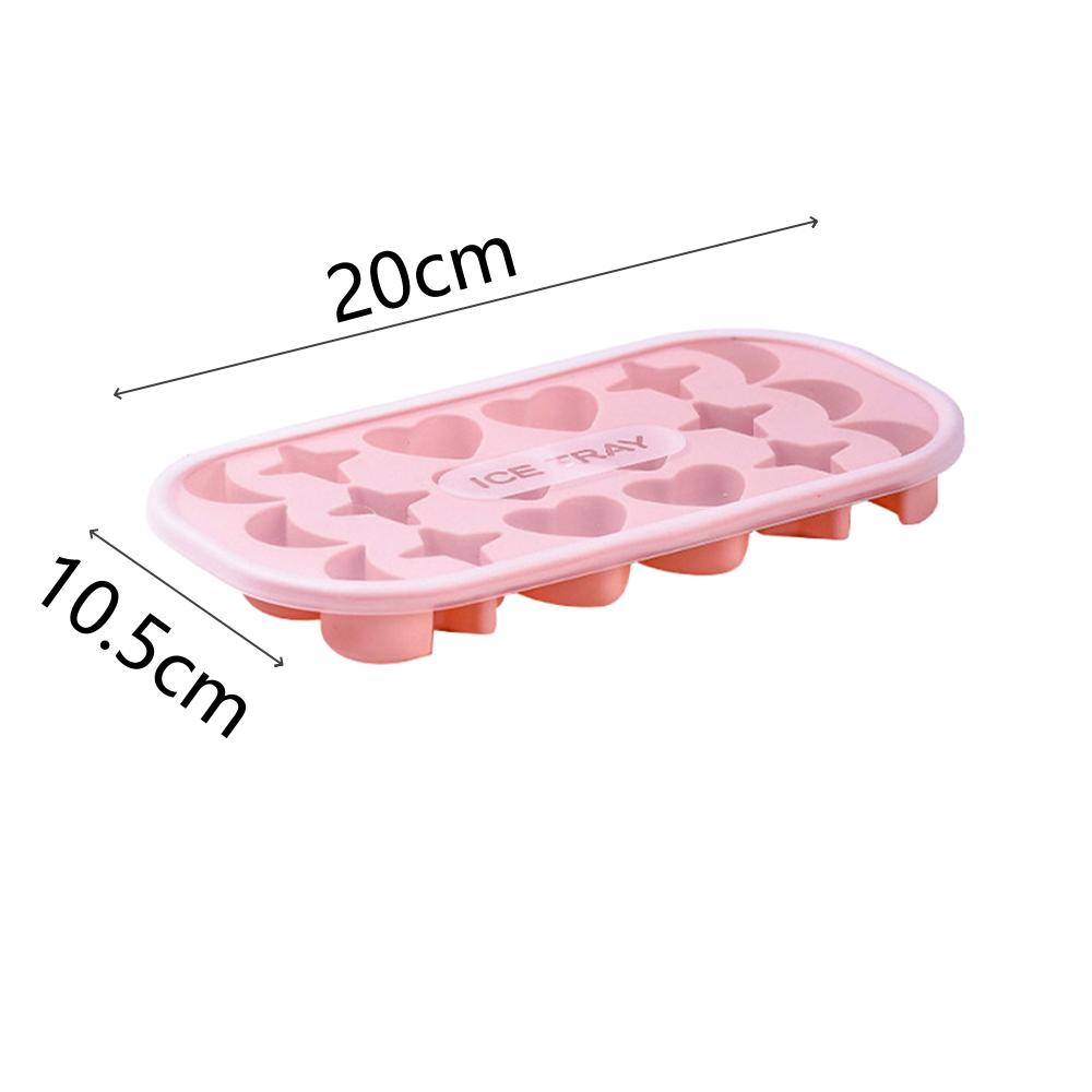Silikon Eiswürfelform mit Deckel Eisform mit Mond Stern und herzförmiger Form für Kühlung Getränke Whiskey Wodka Cocktails