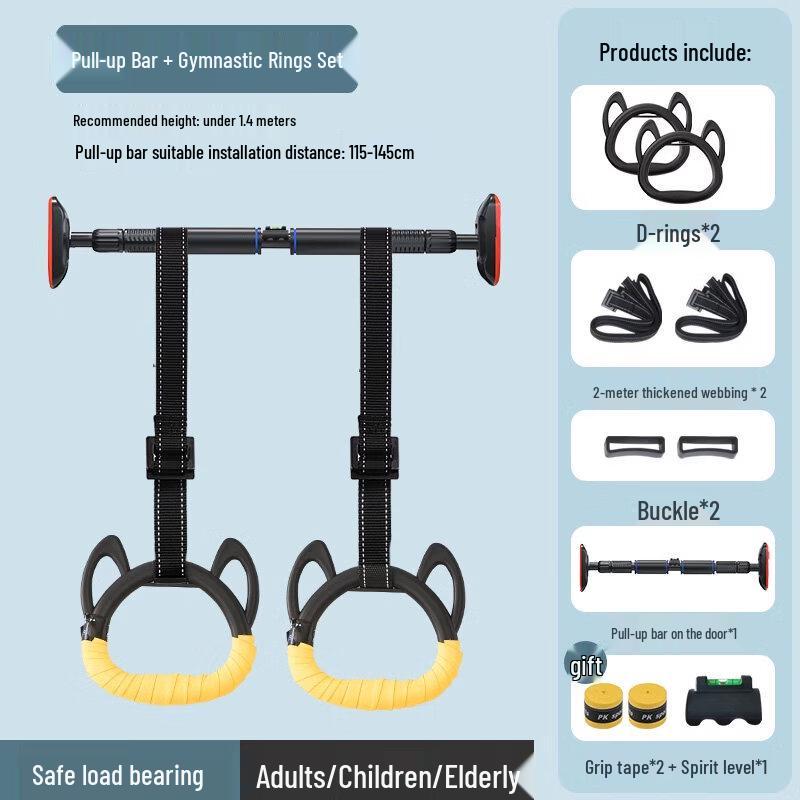 Adjustable Pull-up Bar with Training Rings