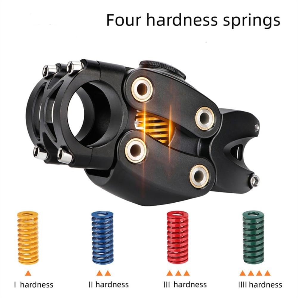 Bicycle Handlebar Shock Absorber Suspension Stem for Bicycle Shock Absorbing Bike Handlebar Stem for Road Gravel Hybrid 7 Degree 90mm Shock Absorber