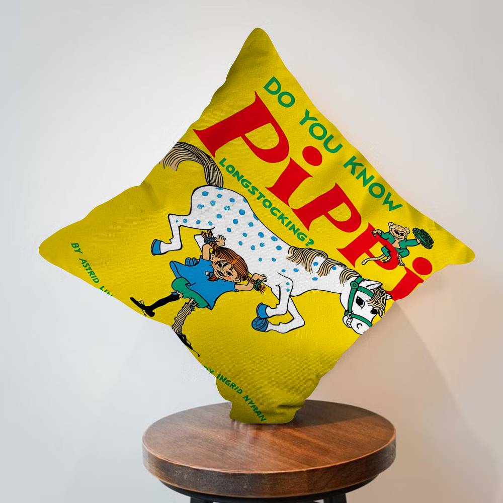 P-Pippi Longstocking 45*45cm Cushion Cover Pillow Cover Decor Pillowcase Home Pillowcase For Couch Pillow