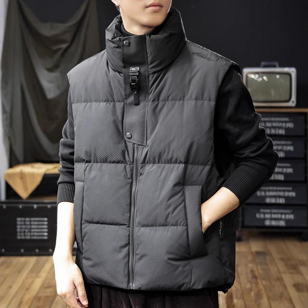 Men's 2025 American Style High Loft Down Vest - Thickened and Fluffy for Winter Warmth