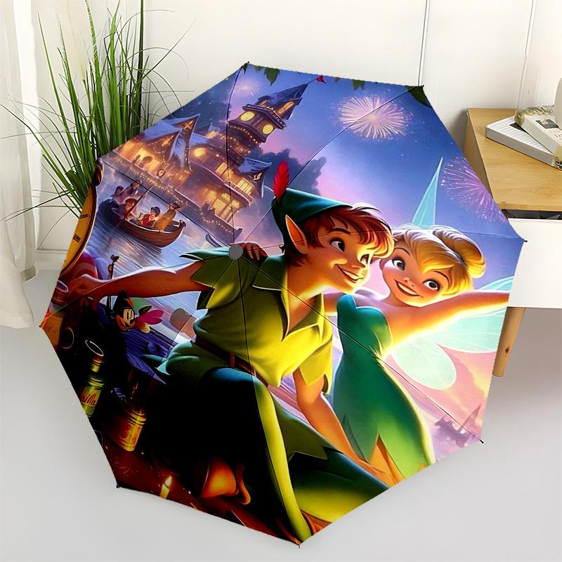 

Tinker bell Themed Travel Umbrella-8 Ribs Automatic Opening and Closing, Portable Folding Design, Compact and Stylish Umbrella