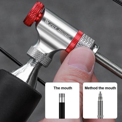 Bike CO2 Inflator Adapter for Presta for Schrader Valve Portable MTB Road Mountain Bicycle Tire Pump Inflatable Bottle Connector Nozzle Bike