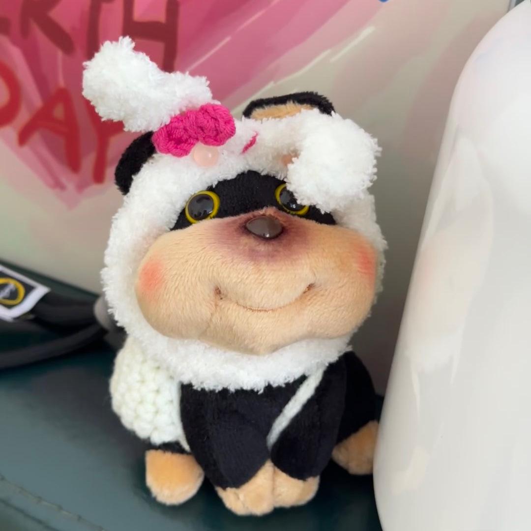 

Плюшевый брелок для ключей в виде собачки-пчелки и украшение для автомобиля - Подвеска для телефона и подарок на день рождения