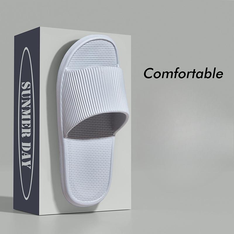 Eine Nummer größer bestellen Sommer Hausschuhe Zehentrenner Herren Hausschuhe Damen EVA Weichsohle Hausschuhe Duschschuhe Paar Rutschfest Lässige Sandalen