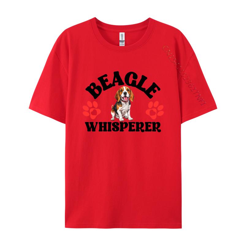 

Beagle Whisperer TShirt Men Funny Beagle Character Dog Footprints Basic Tees Luxury T Shirt Men High Quality S