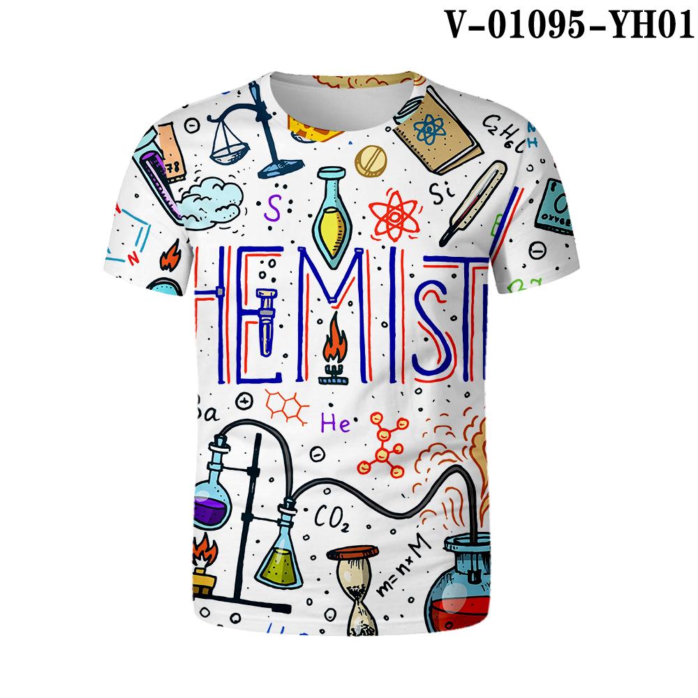 Funny Mathematical Shirt Phys Chemical Formula Summer Street 3D Tričko Módní O Krk Měkké Tričko Oversized Tričko Math Tričko