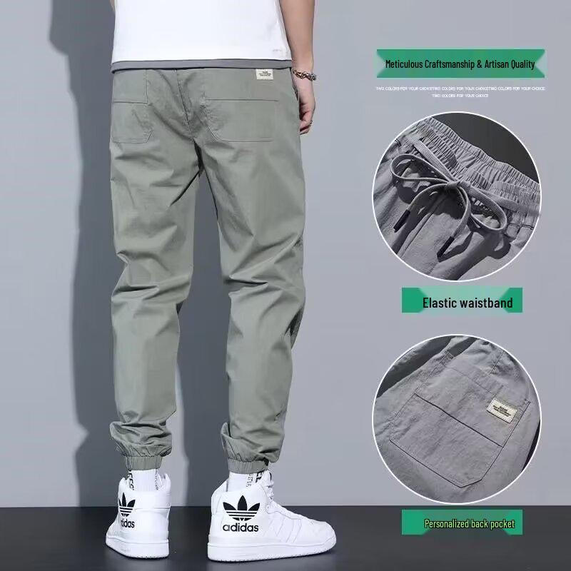 

Men s Retro Loose Straight-Leg Work Pants - Spring/Fall 2026 Trendy Joggers 5XL зелений