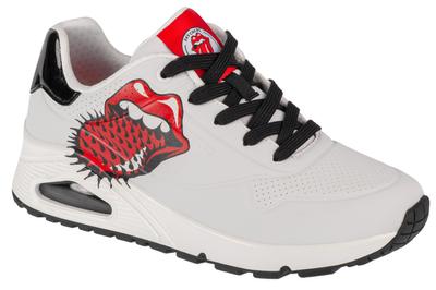 Uno-Rolling Stones Single, Womens White Sneakers