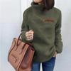 Damen-Sweatshirt mit hohem Kragen, einfarbig, warm, langärmelig, Pullover, Oberteile, Plüsch-Fleece-Bluse mit Reißverschluss