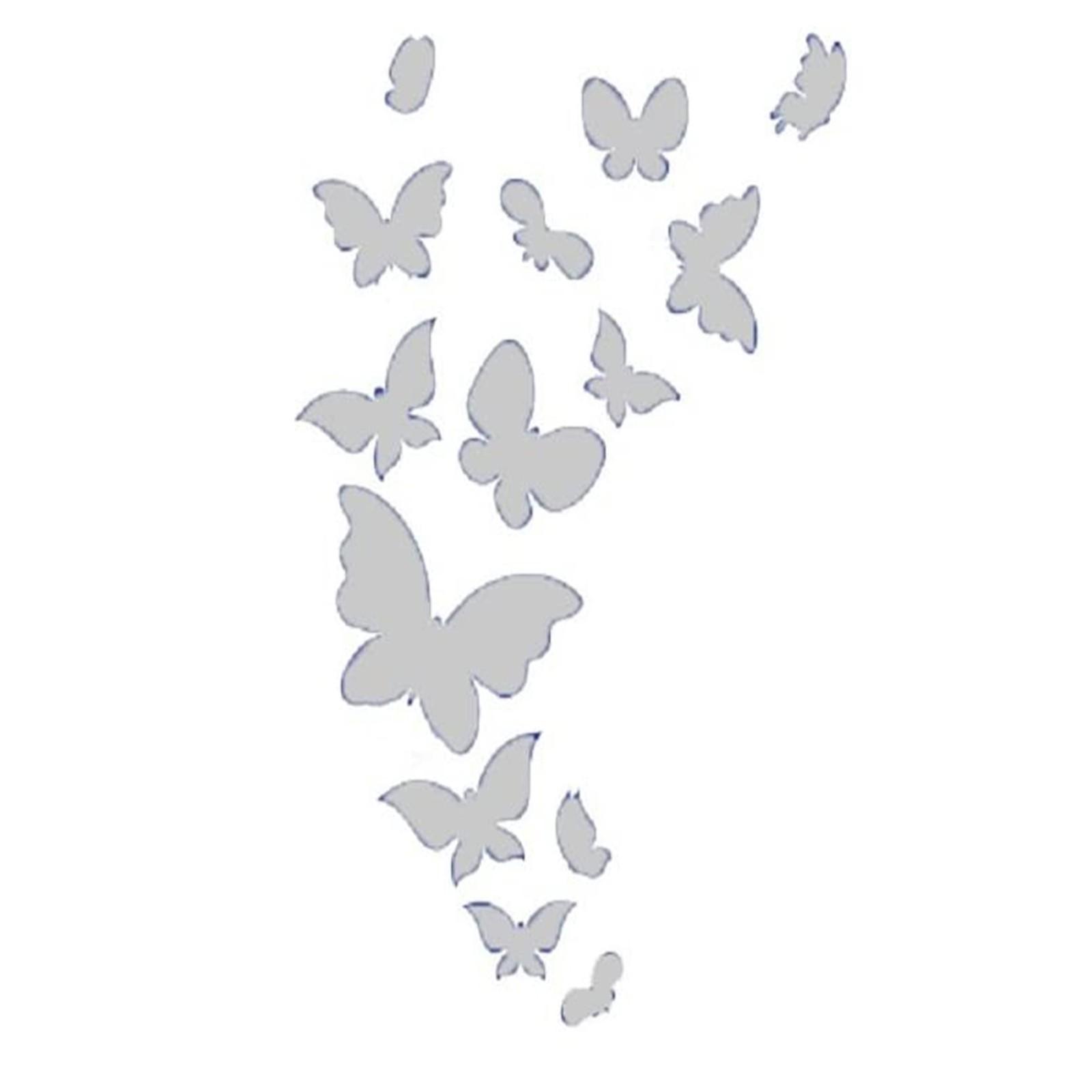 

(Никита) Набор бабочек Комбинация 3D Трехмерное зеркало Наклейка на стену Домашний декор One Size