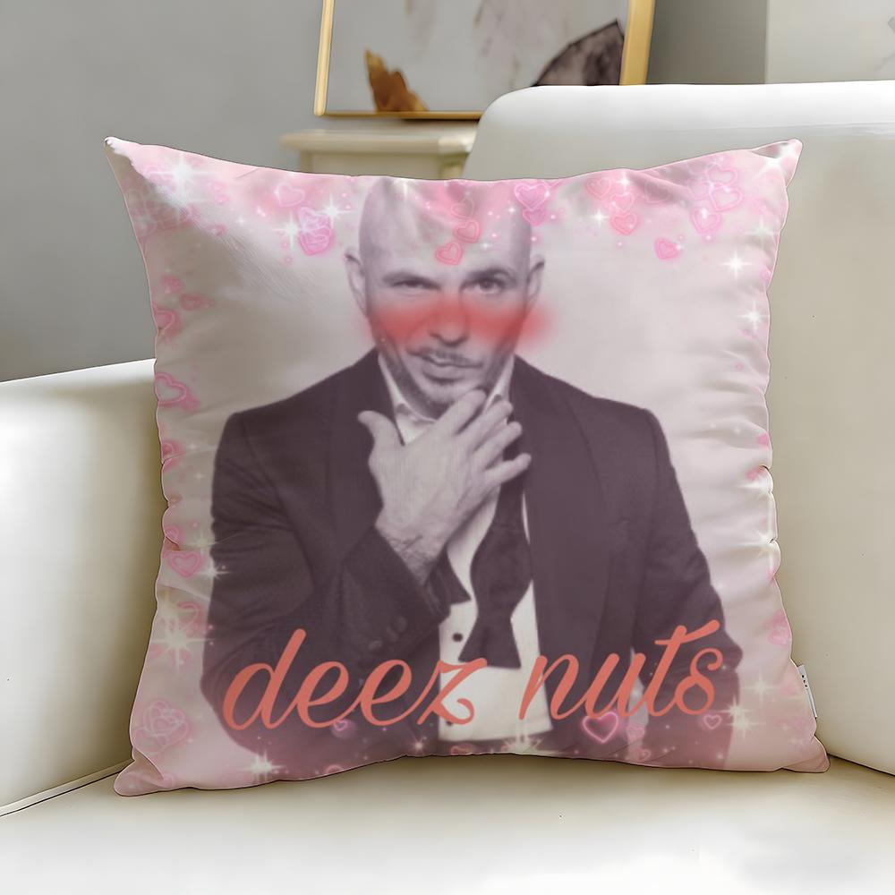 popular singer Mr Worldwide Pitbull Cushion Cover Soft  EasyWash Pillow Case  Versatile for Couch Bed Travel and Office 30X30cm