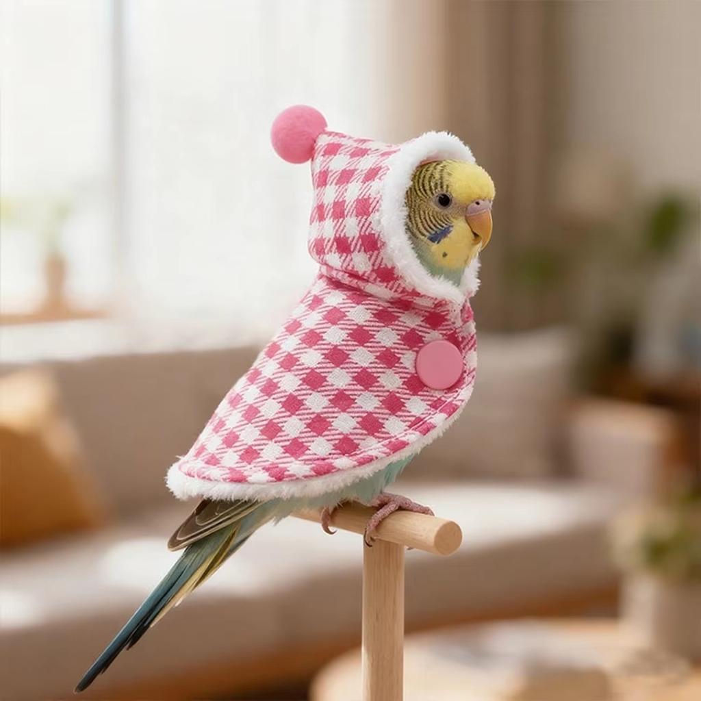 Thick Warm Bird Cape Clothes for Parrot Budgie Lovebird Cockatiel Outdoor Wear