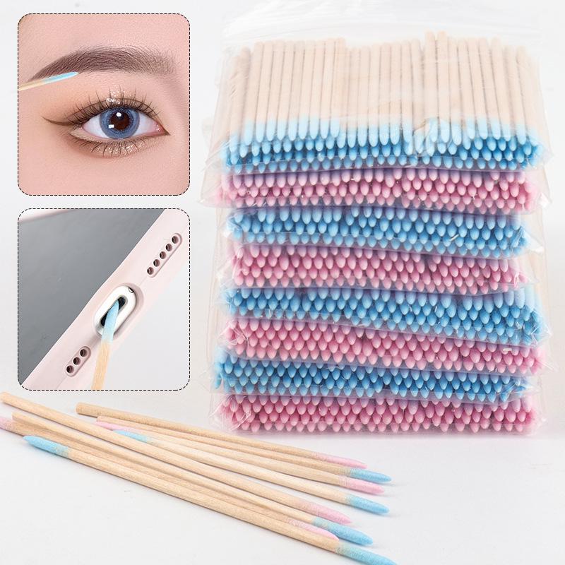 Disposable Fine Cotton Microblading Sticks for Eyebrow Shaping and Eyeliner Application