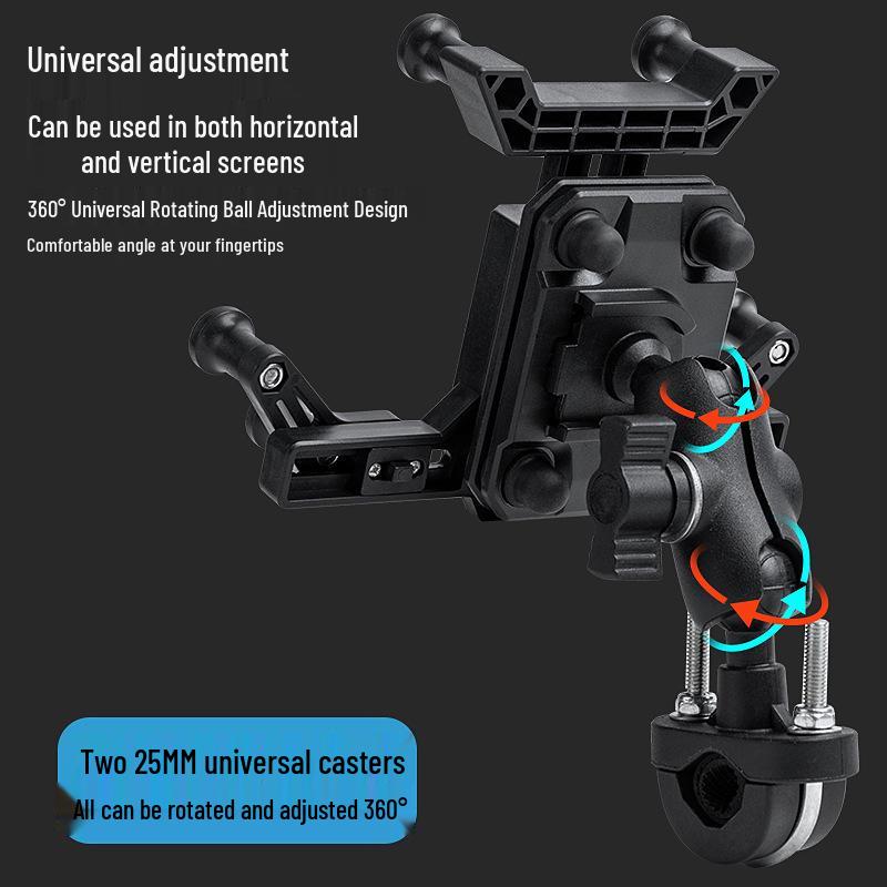 Universal Shock-Absorbing Phone Holder for Pedal Electric Motorcycles & Scooters
