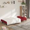 VidaXL Canapé-lit à 2 places et deux oreillers Rouge bordeaux Velours 375811