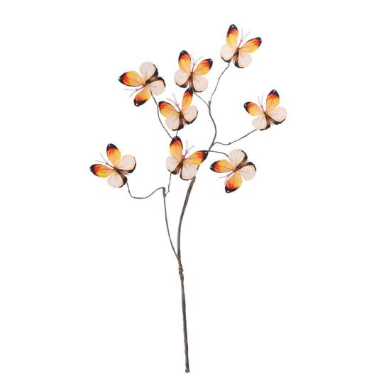 Artificial Butterfly Branches Simulation Stems with 8 Fake Butterflies for Vase Filler DIY Bouquets Home Office Table Decor