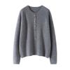 Women's Autumn Winter Round Neck Solid Cashmere Sweater - Soft, Thickened, and Cozy Single-Breasted Pullover