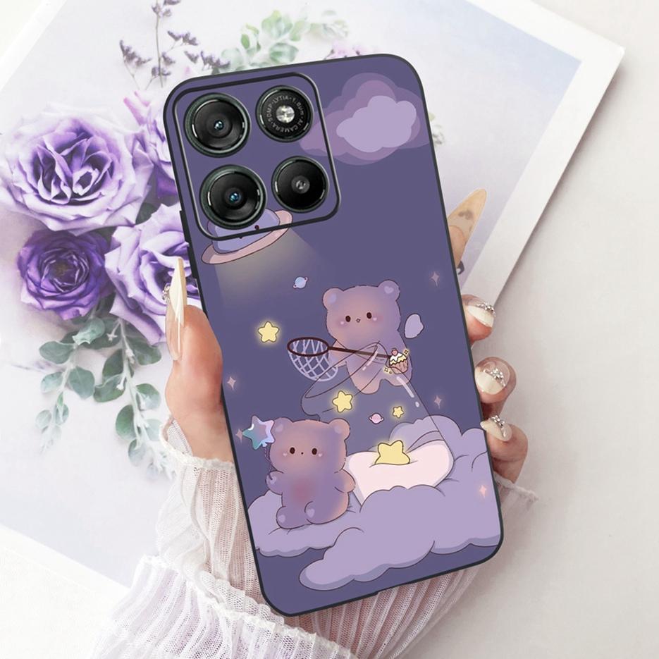 For Motorola Moto G15 Power Case Moto G17 Cute Love Heart Painted Cover Soft Silicone Case For Motorola G17 Power MotoG15 Fundas