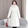 Winter New Style Figure-flattering Over Knee Medium and Long Cotton-padded Clothes 2025 Down Cotton Coat