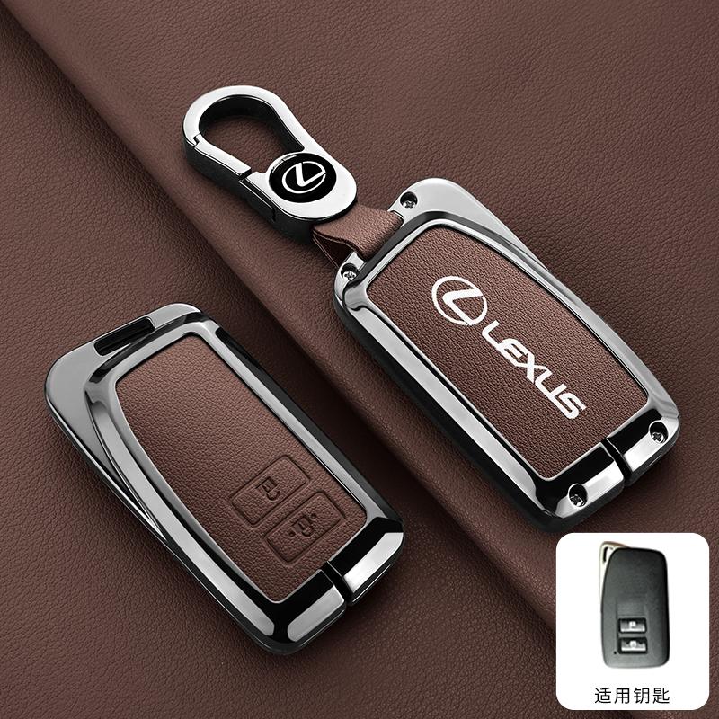 Interior Stickers Zinc Alloy Leather Car Remote Key Case Cover Keychain For Lexus NX GS RX IS ES GX LX RC 200 250 350 LS 450H 30KT6