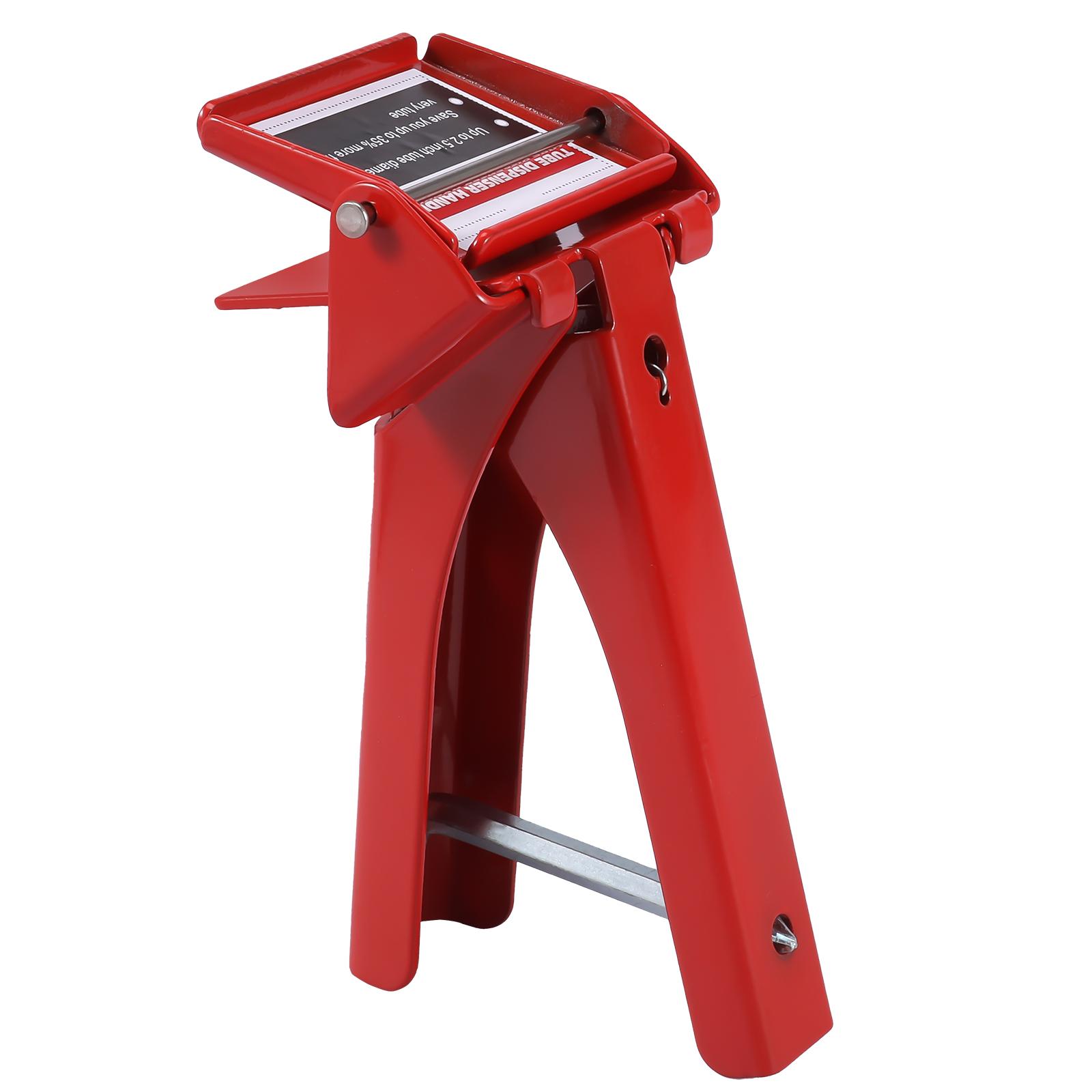 

Инструмент для экструзии туб RTV Диспенсер для силикона для туб Инструмент для выдавливания туб с краской Эффективный Предотвращает отходы материала для автомобильного ремонта красный