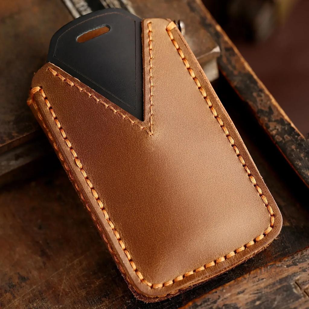 Leder-Autoschlüsseletui für Renault Captur Koleos Kadjar Zoe Arkana Espace Clio Megane Grand Scenic Sandero Dacia Duster Karte