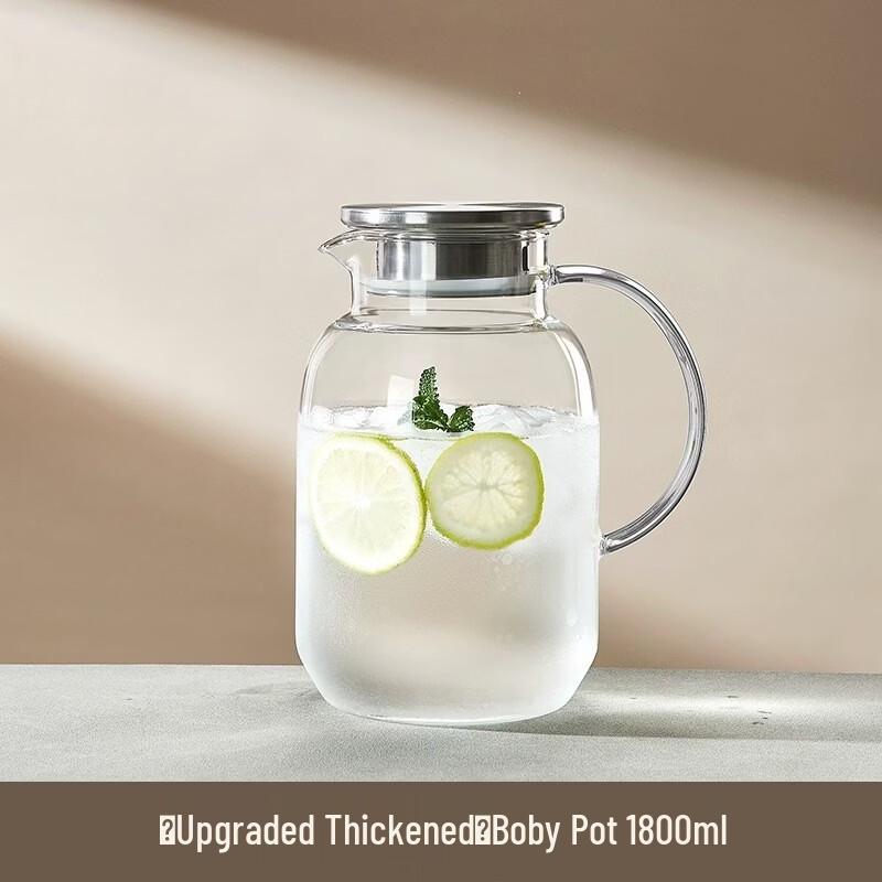 Large Capacity Borosilicate Glass Water Pitcher
