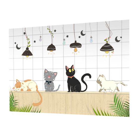 Yousheng Oil Proof Wall Stickers Kitchen Backsplash Wall Protector Waterproof Heat Resistant Static Sticker for Kitchen Dining Room Countertop