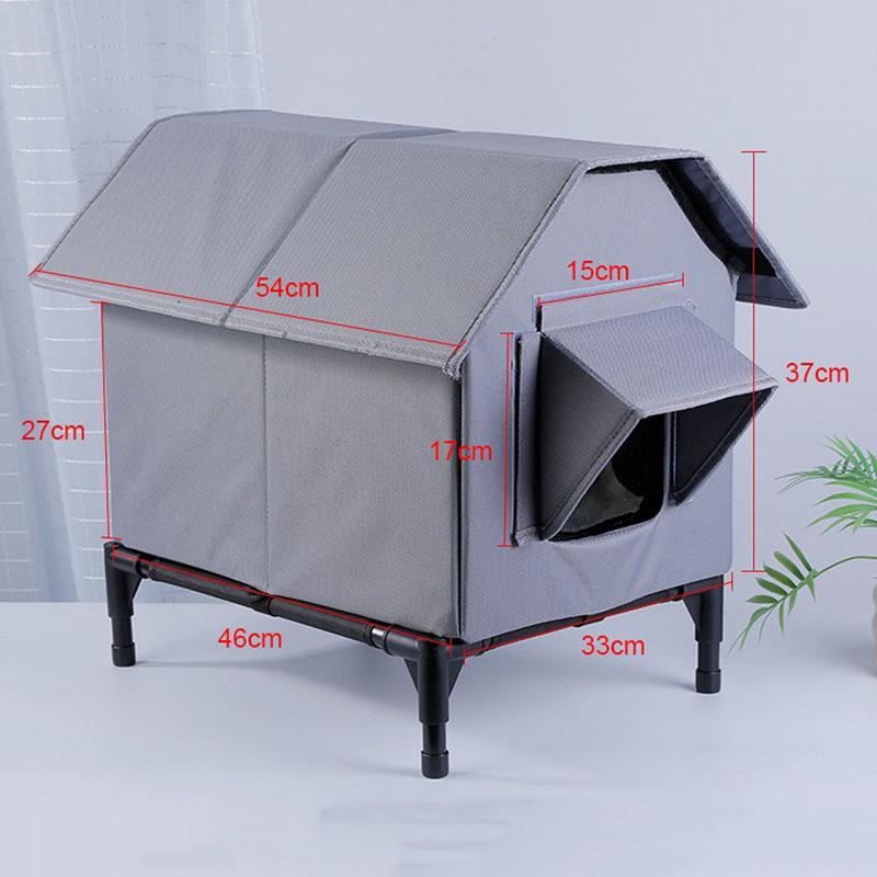 

Folded Cat Nest Outdoor Windproof Rainproof Pet Beds Warm Winter Cat Dog House Elevated Puppy Kennel Kitten Mats for Pet House