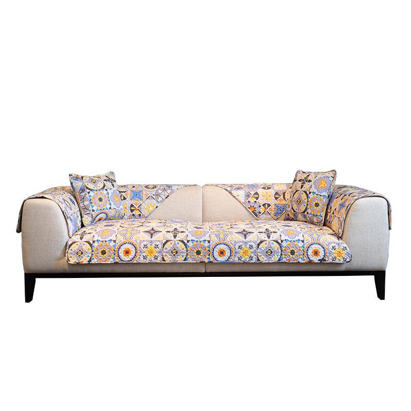 Sofakissen aus Baumwolle, mediterranes Wohnzimmer, Ganzjahres-Sitzkissen, rutschfester Bezug