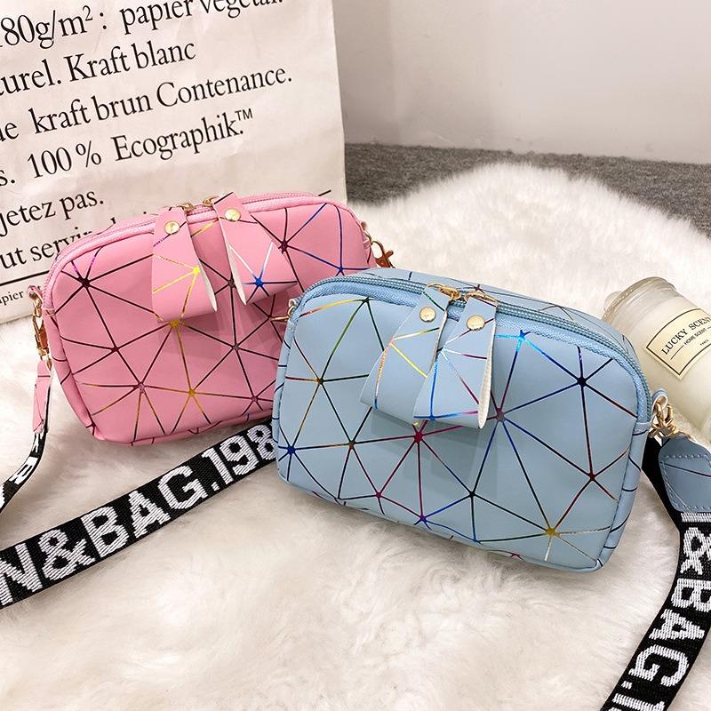 Girls cosmetic bag ladies bag bag women's bag printed wide shoulder strap small bag women's messenger bag